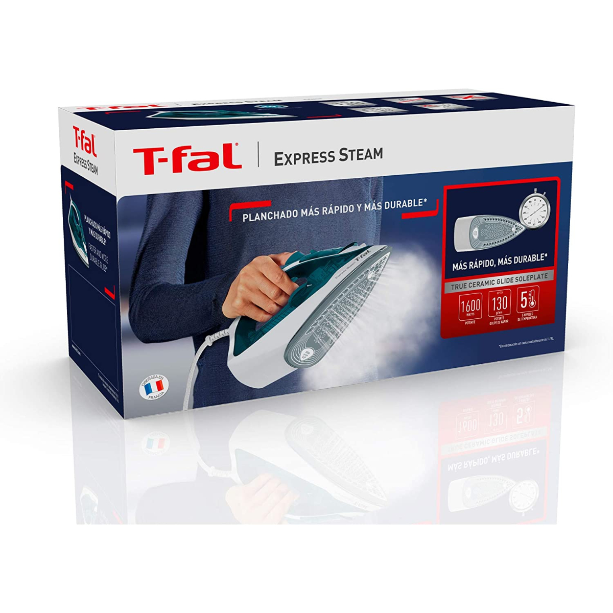 Plancha De Vapor T-Fal Express Steam Azul Con Blanco | DelSol