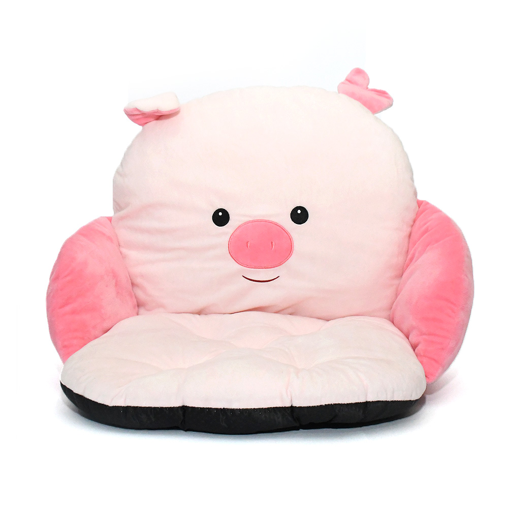Asiento De Peluche Para Coche De Muñecas - Con Cojín Felpa, Clips Y Cinturón, Tamaño 13.5x11.5x11 Cm, Color Rosa