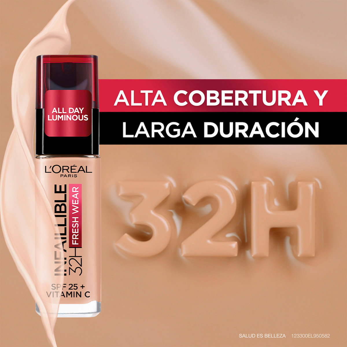 Base de Maquillaje Líquida L Oréal Infallible 32H Fresh Wear 120