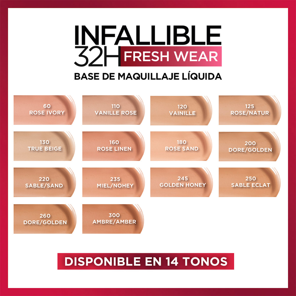 Base De Maquillaje L Quida L Or Al Infallible H Fresh Wear Vainille Ml Delsol