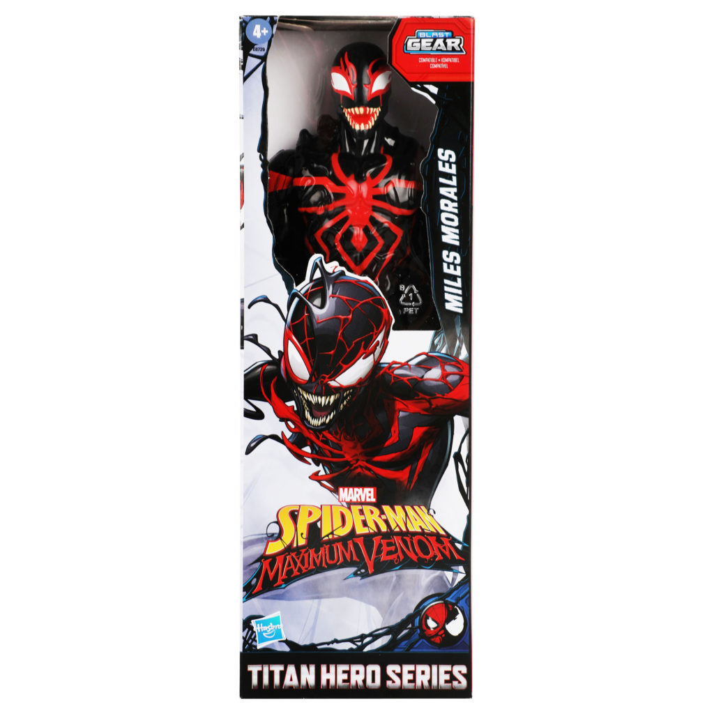 Marvel Spider-Man Maximum Venom Titan Hero Miles Morales – 30 Cm Figur, Blast Gear Kompatibel, Ab 4 Jahren