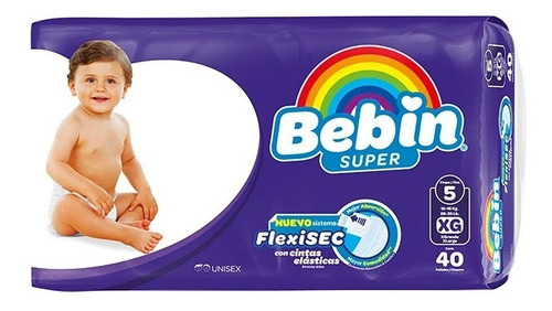 Bebin Azul Pañales Bebé Bebin Super Talla XG 40 Piezas | DelSol