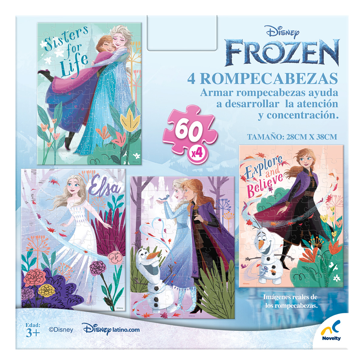 Rompecabezas 4 en 1 Novelty Frozen 240 Piezas | DelSol