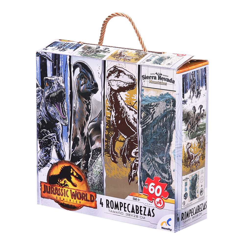 Rompecabezas 4 en 1 Novelty Jurassic World Dominion 240 Piezas | DelSol
