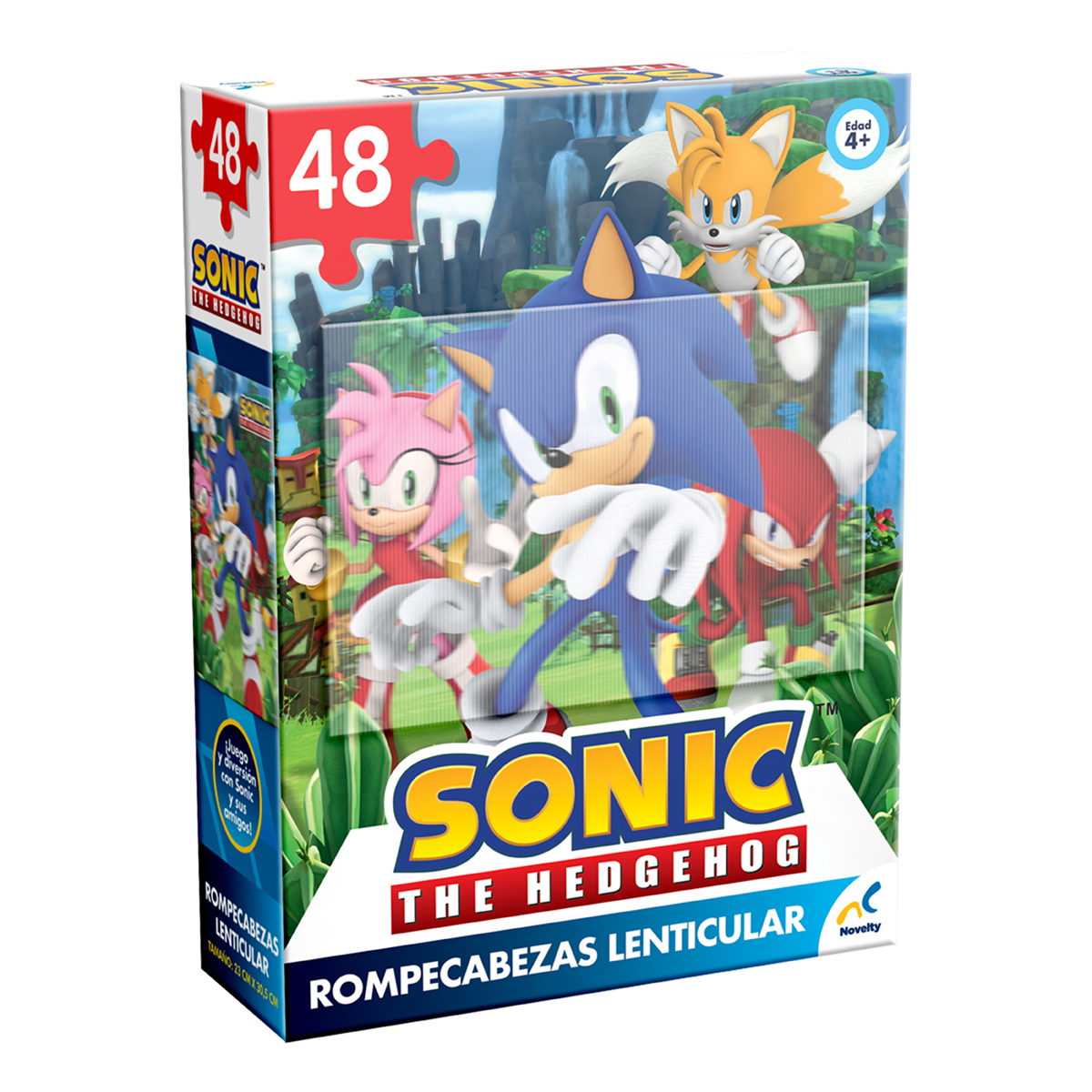 Rompecabezas Lenticular Novelty Sonic 48 Piezas | DelSol