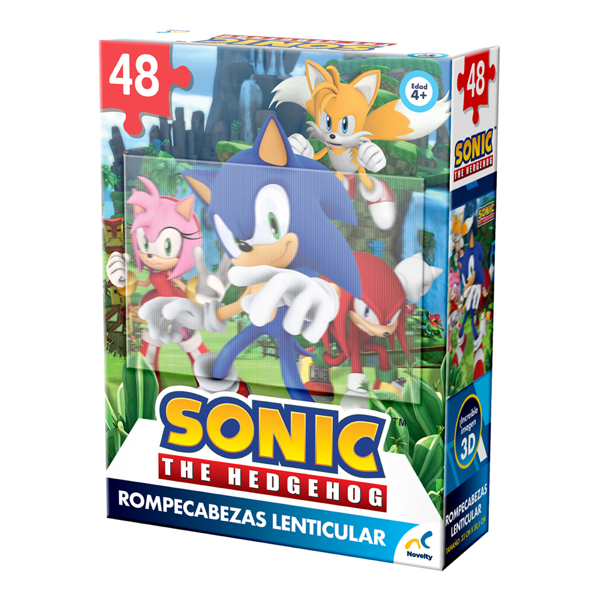 Rompecabezas Lenticular Novelty Sonic 48 Piezas | DelSol