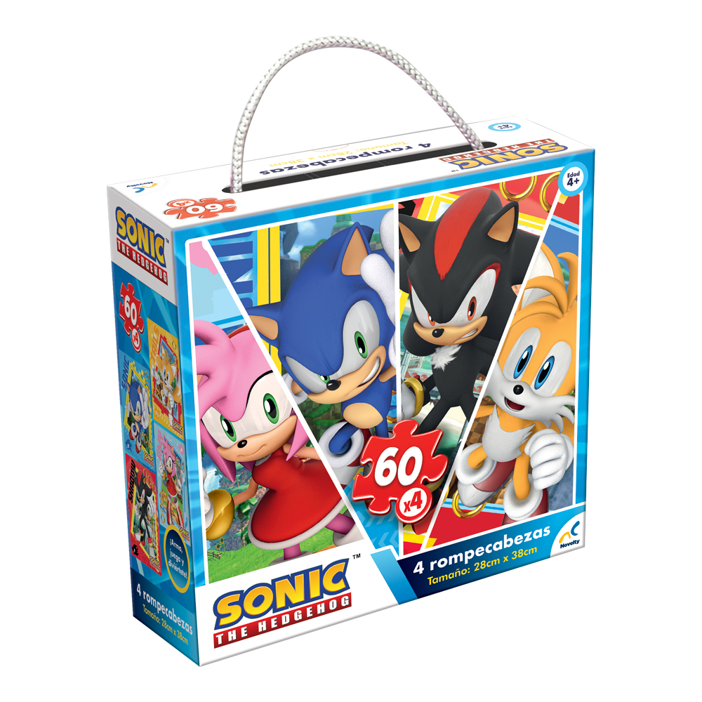 Rompecabezas 4 en 1 Novelty Sonic 240 Piezas | DelSol