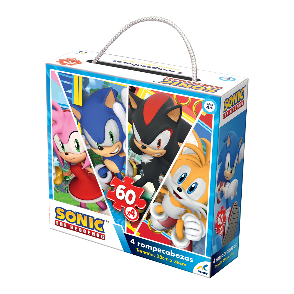 Rompecabezas 4 en 1 Novelty Sonic 240 Piezas | DelSol