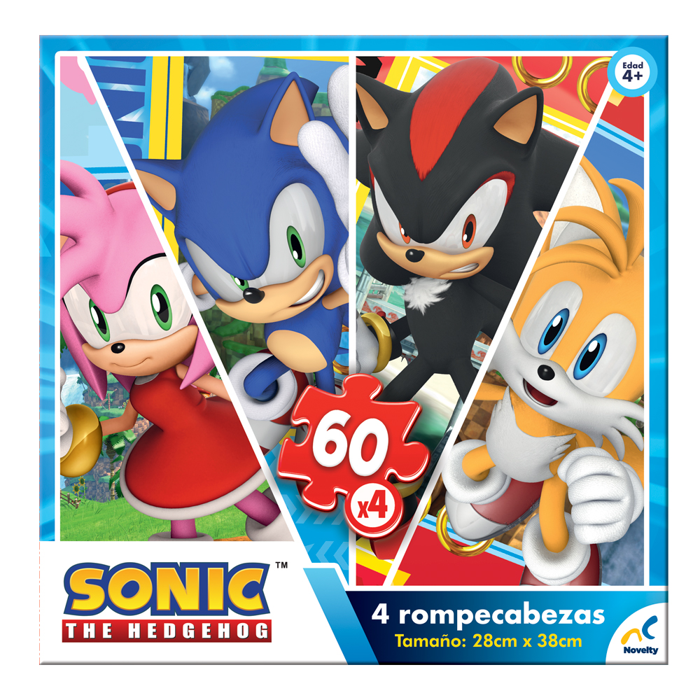 Rompecabezas 4 en 1 Novelty Sonic 240 Piezas | DelSol
