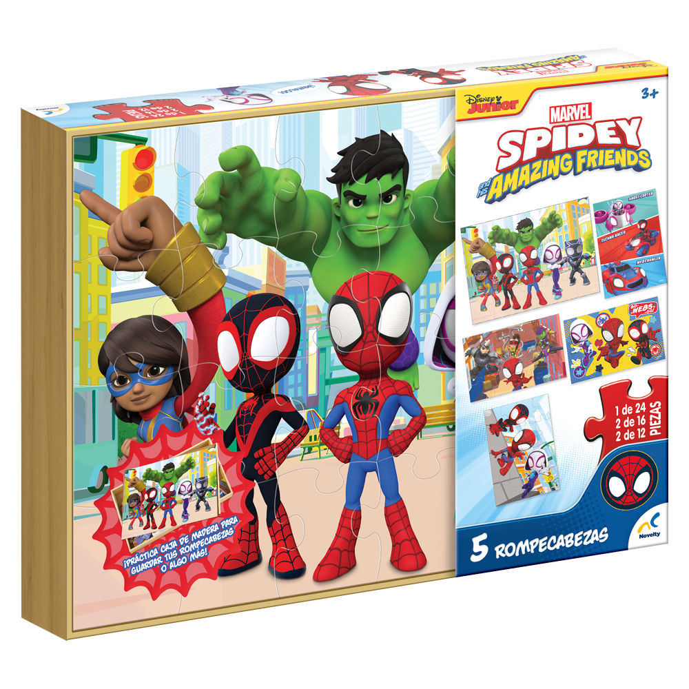 Rompecabezas 5 en 1 Novelty Marvel Spidey And His Amazing Friends | DelSol