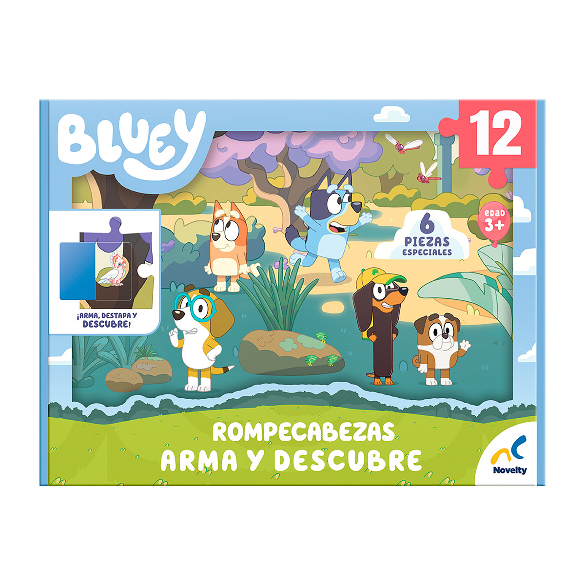 Rompecabezas Arma y Descubre Novelty Bluey 12 Piezas | DelSol
