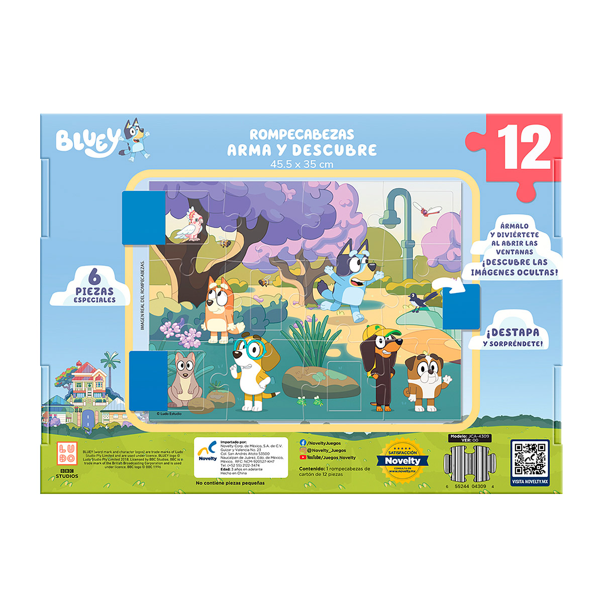 Rompecabezas Arma y Descubre Novelty Bluey 12 Piezas | DelSol