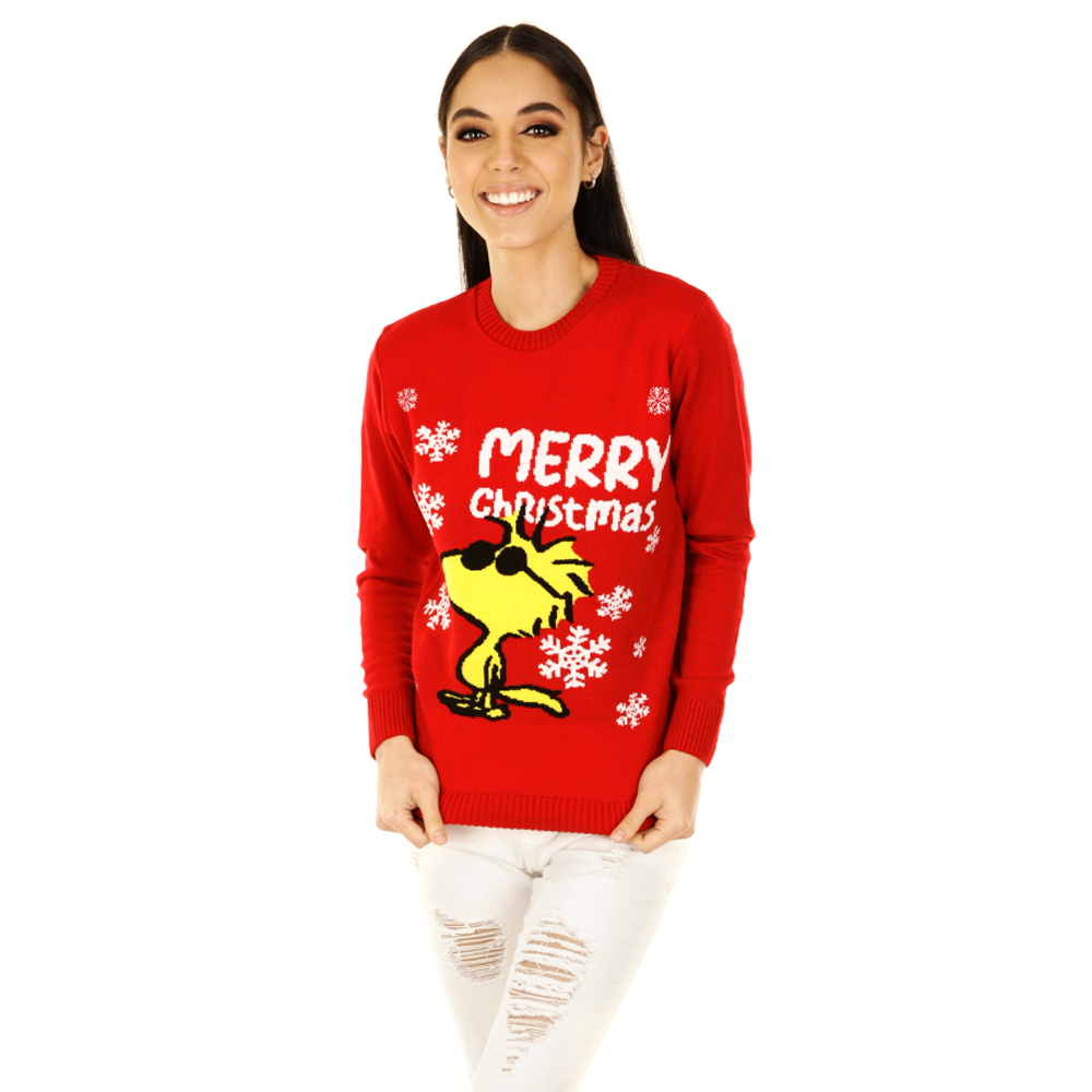 Suéter Navideño Peanuts Mujer Juvenil Manga Larga