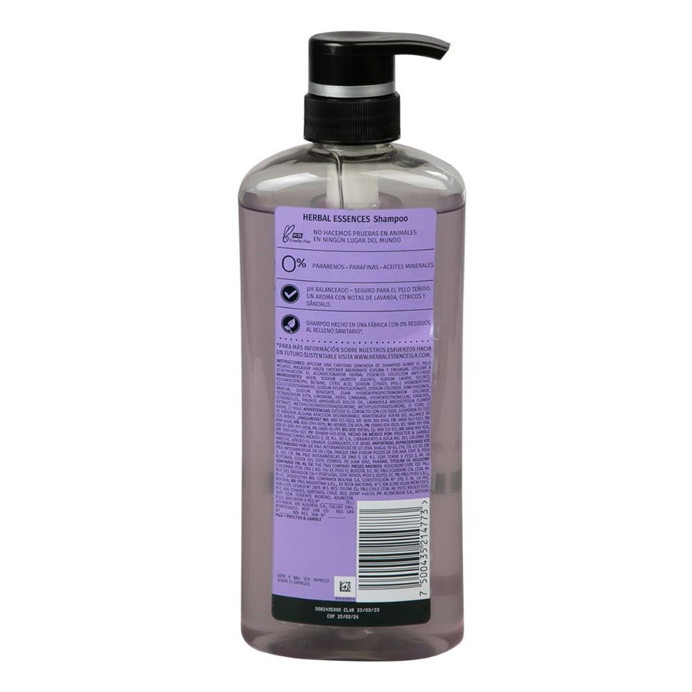 Shampoo Herbal Essences Lavanda y Aceite de Almendras 600 ml DelSol