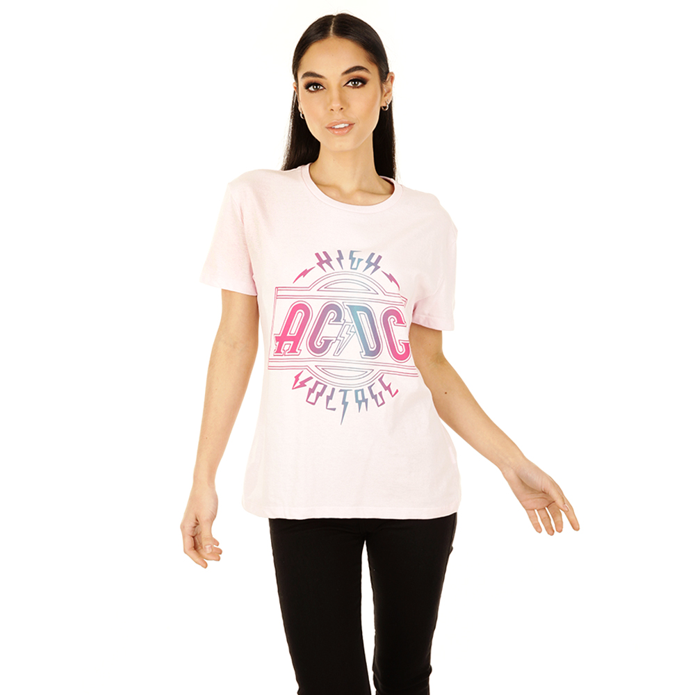Playera AC/DC Mujer Estampado Frontal | DelSol