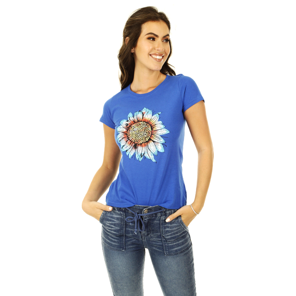 Playera Red Sky Estampado de Girasol | DelSol