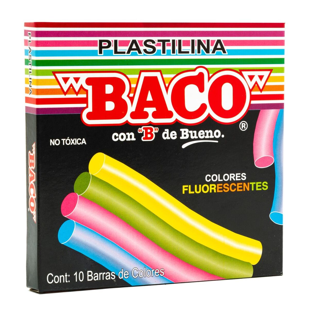 Plastilina Baco Colores Fluorescentes 10 Piezas