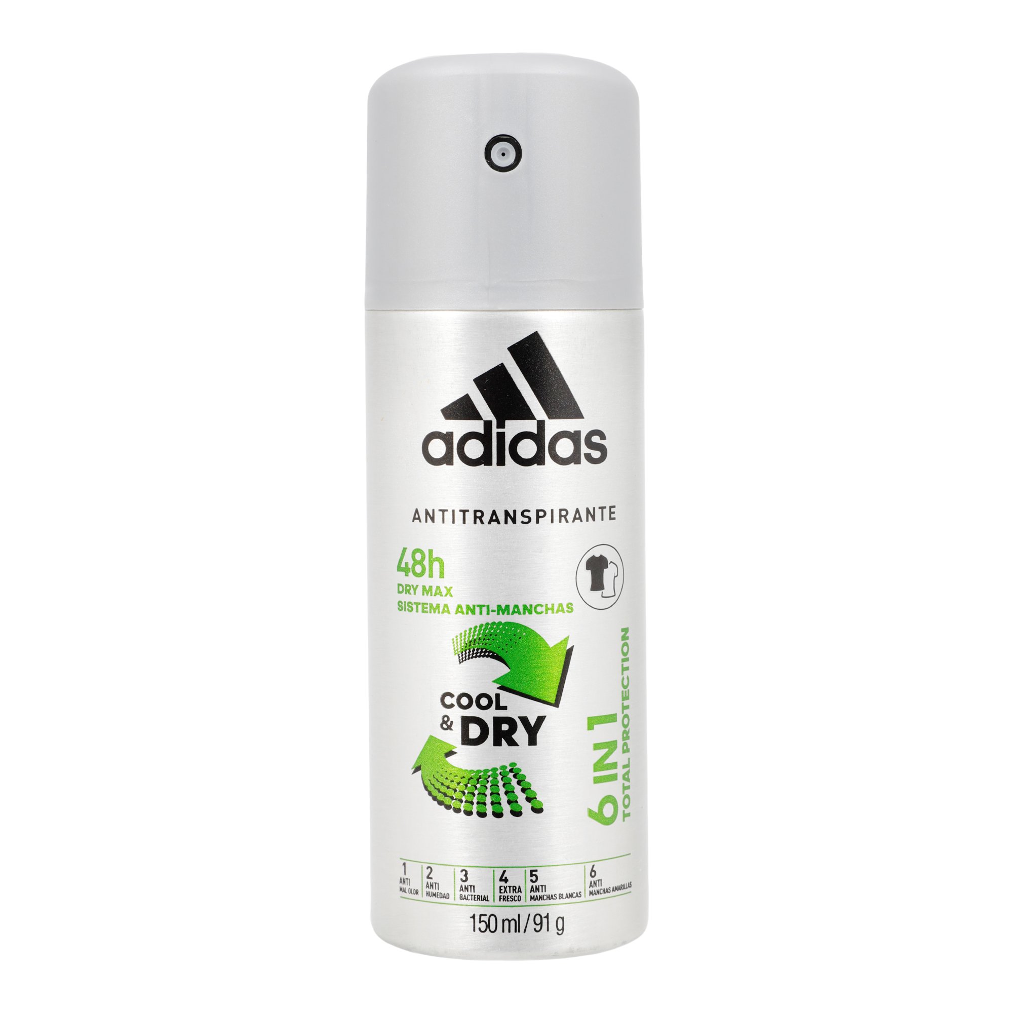 Antitranspirante en Aerosol Adidas 6 en 1 150 ml | DelSol