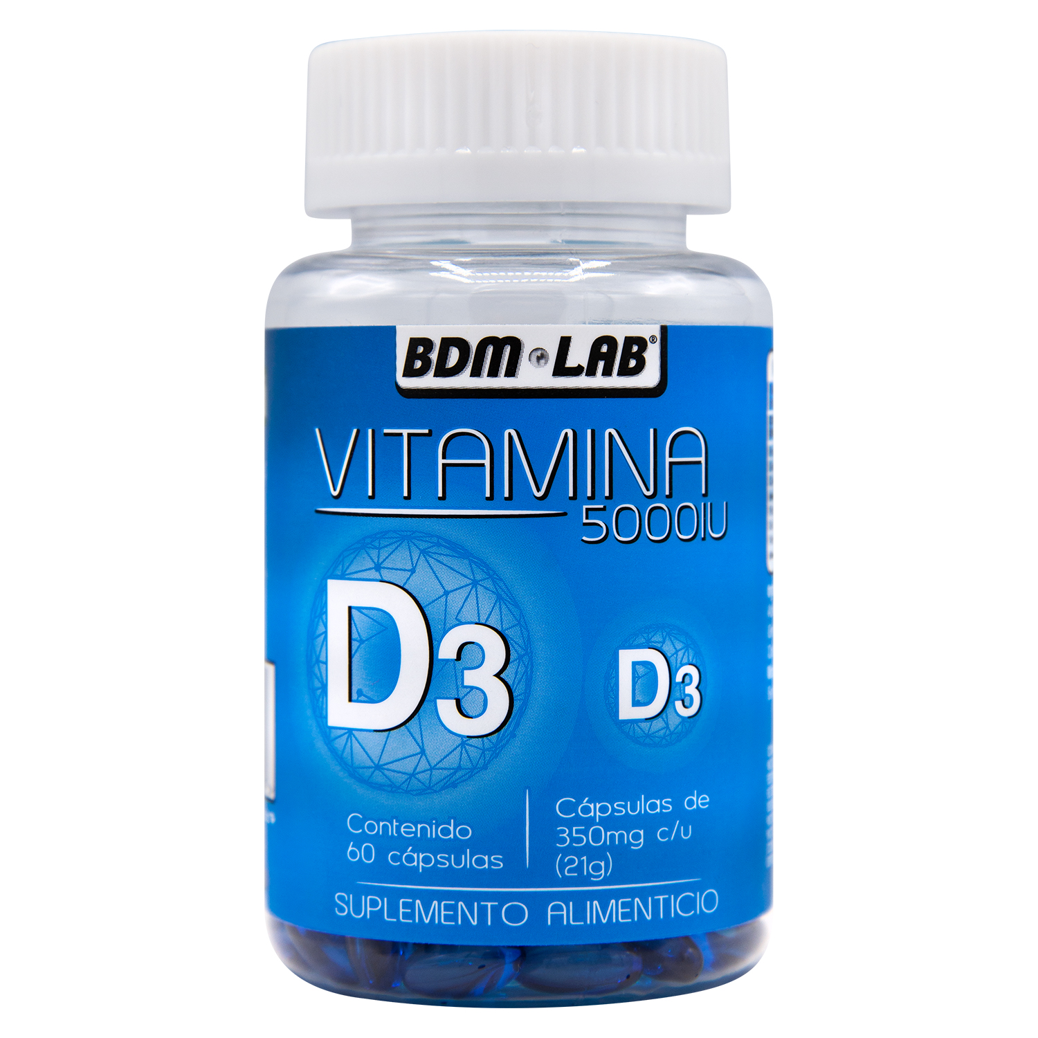 Suplemento Alimenticio BDM LAB Vitamina D3 60 Cápsulas DelSol