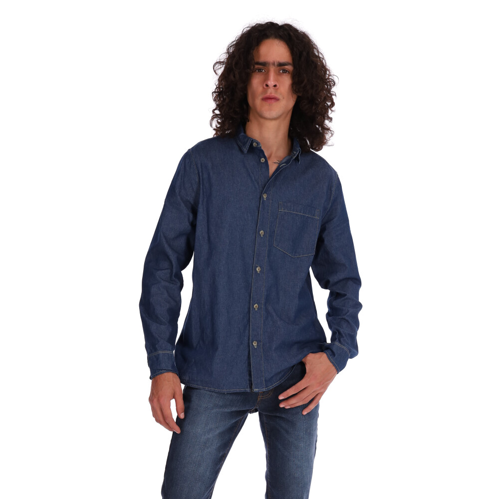 Camisa hombre online mezclilla