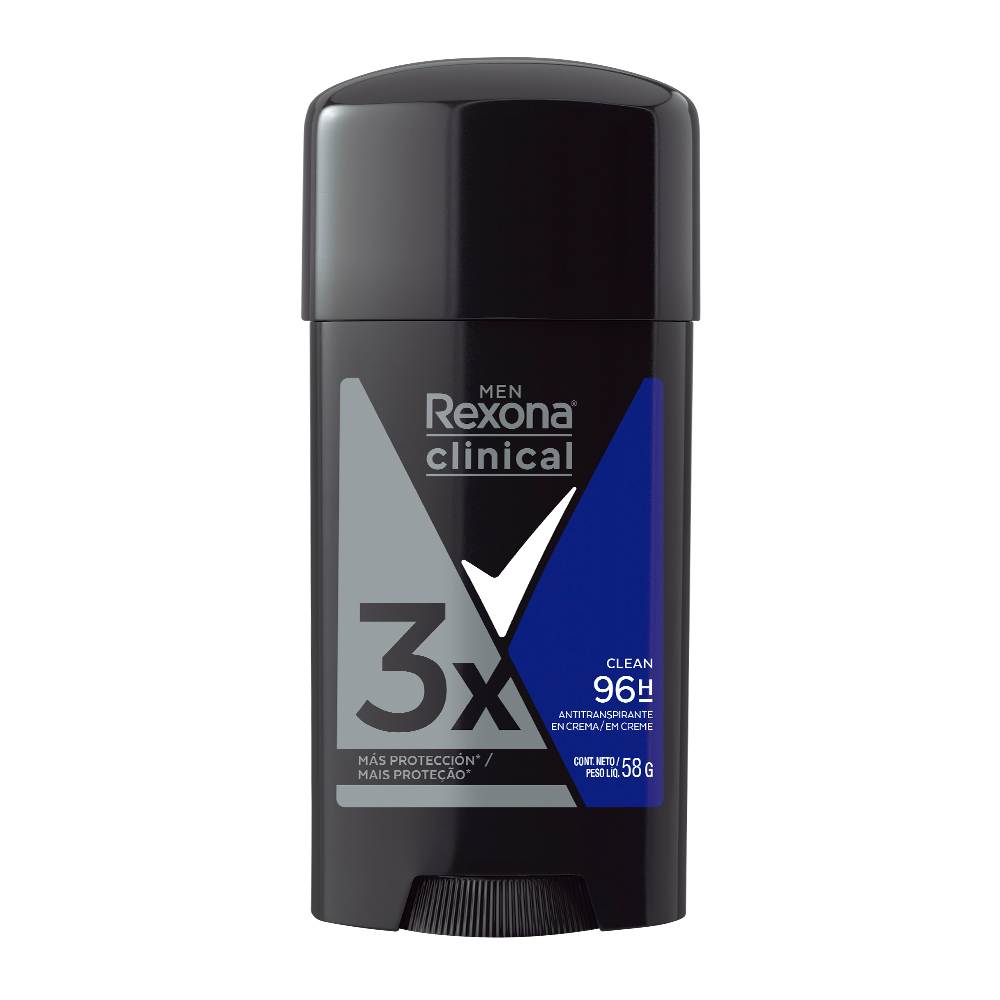 REXONA desodorante CLINICAL antitranspirante en crema para caballero 48 g