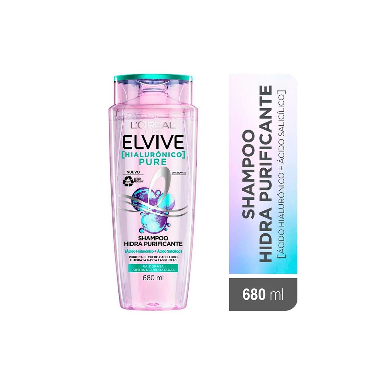 Shampoo Elvive Hidra Purificante Hialurónico Pure 680 ml DelSol