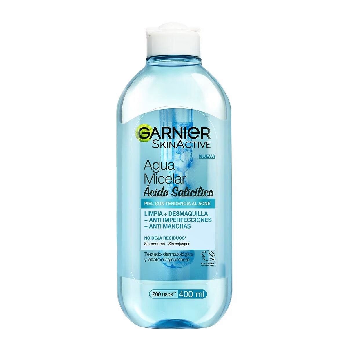 Agua Micelar Garnier Skin Active Ácido Salicílico 400 ml