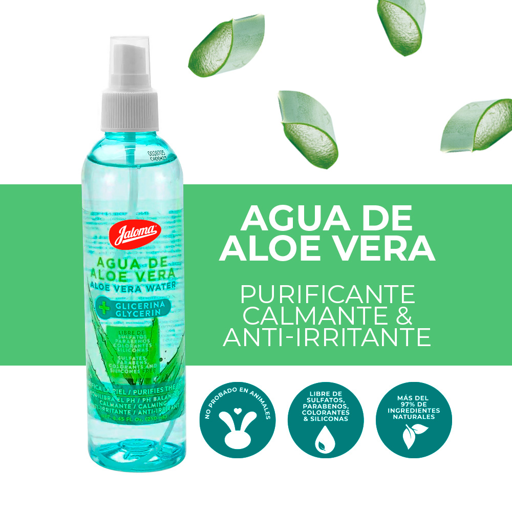 Agua De Aloe Vera Y Glicerina Jaloma 250ml Delsol 3296
