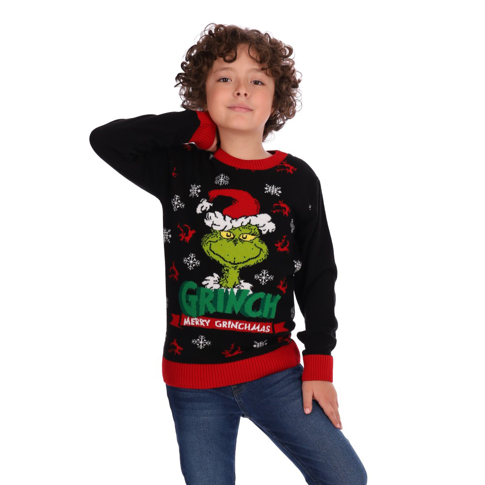 Sueter Grinch Nino Con Diseno Frontal DelSol