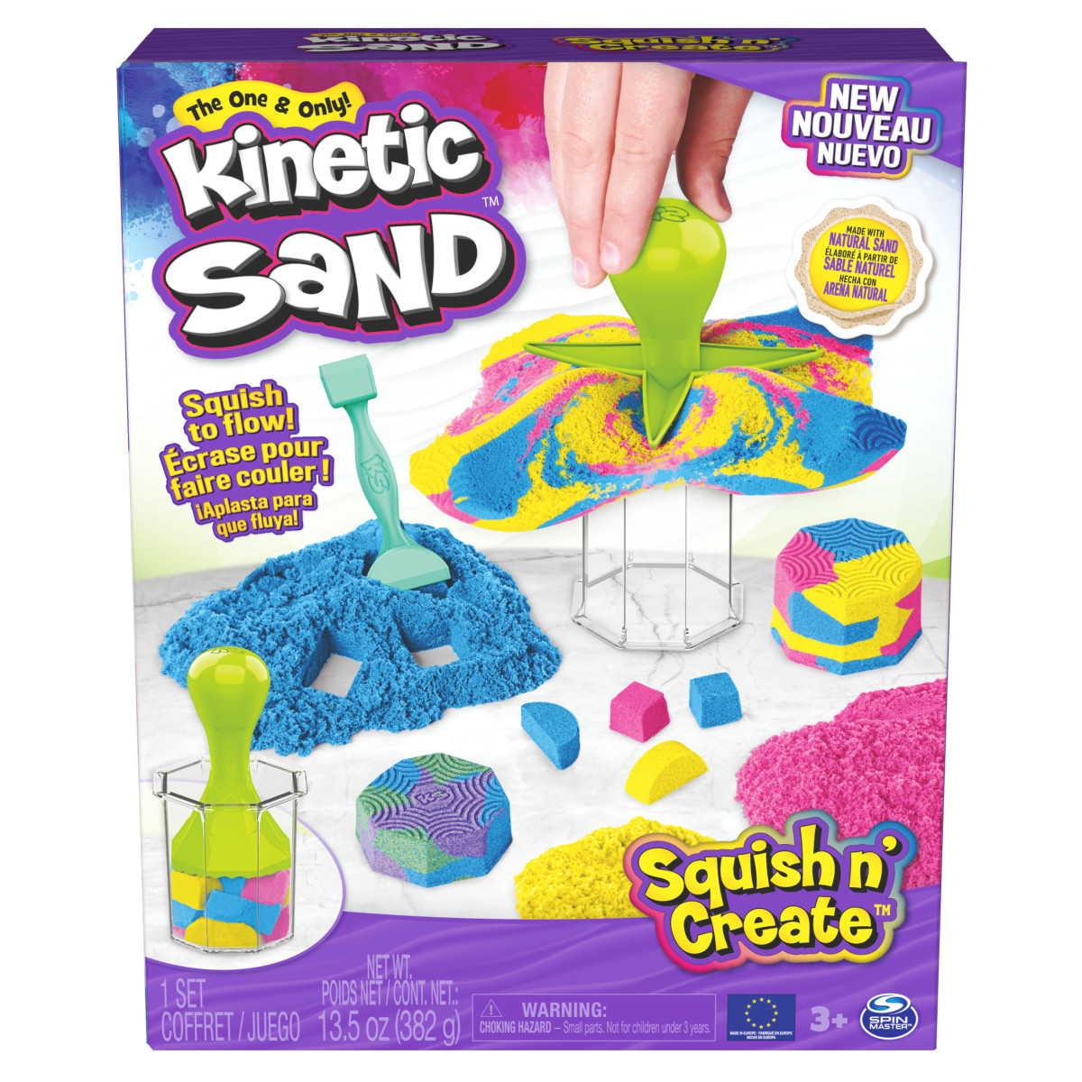 Set de Arena Mágica Kinetic Sand Aplasta y Crea