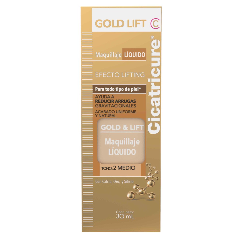 Cicatricure Gold Lift Medium Liquid Foundation Maquillaje Líquido