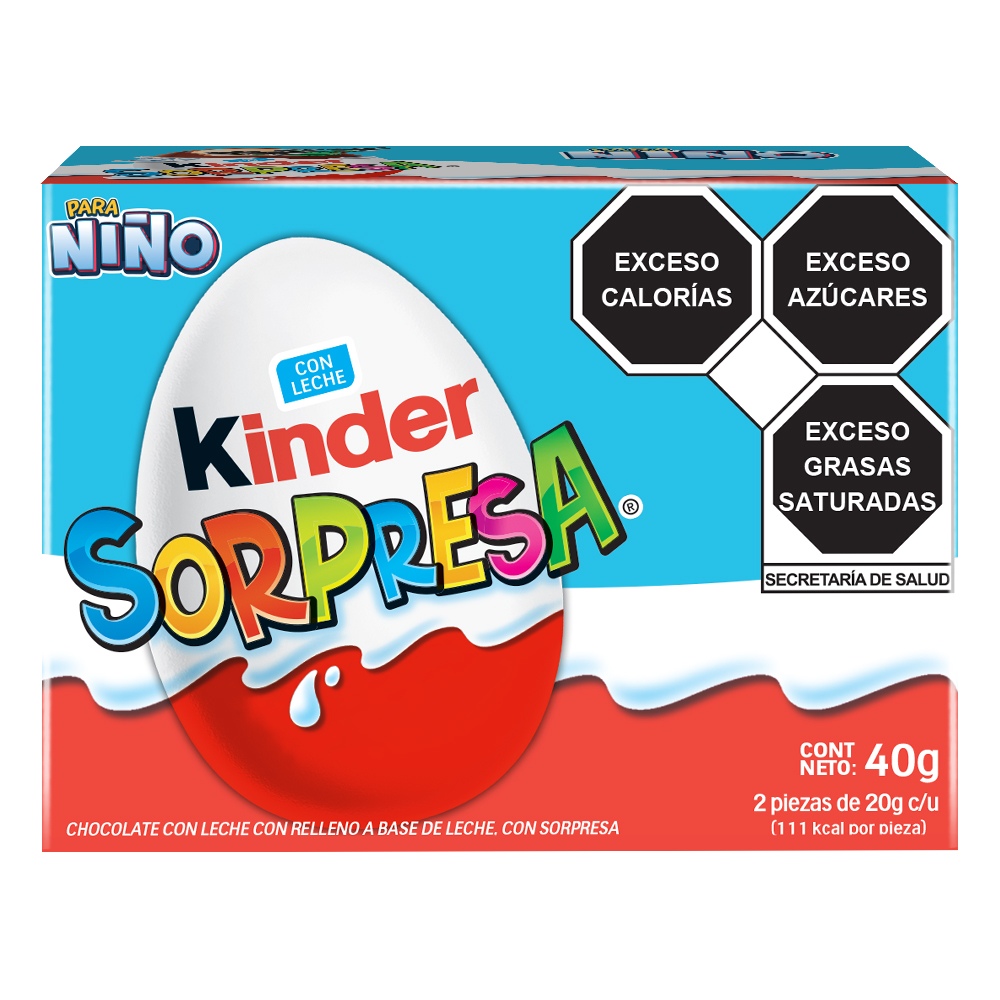 Huevos De Chocolate Kinder Sorpresa Niño 2 Piezas Delsol