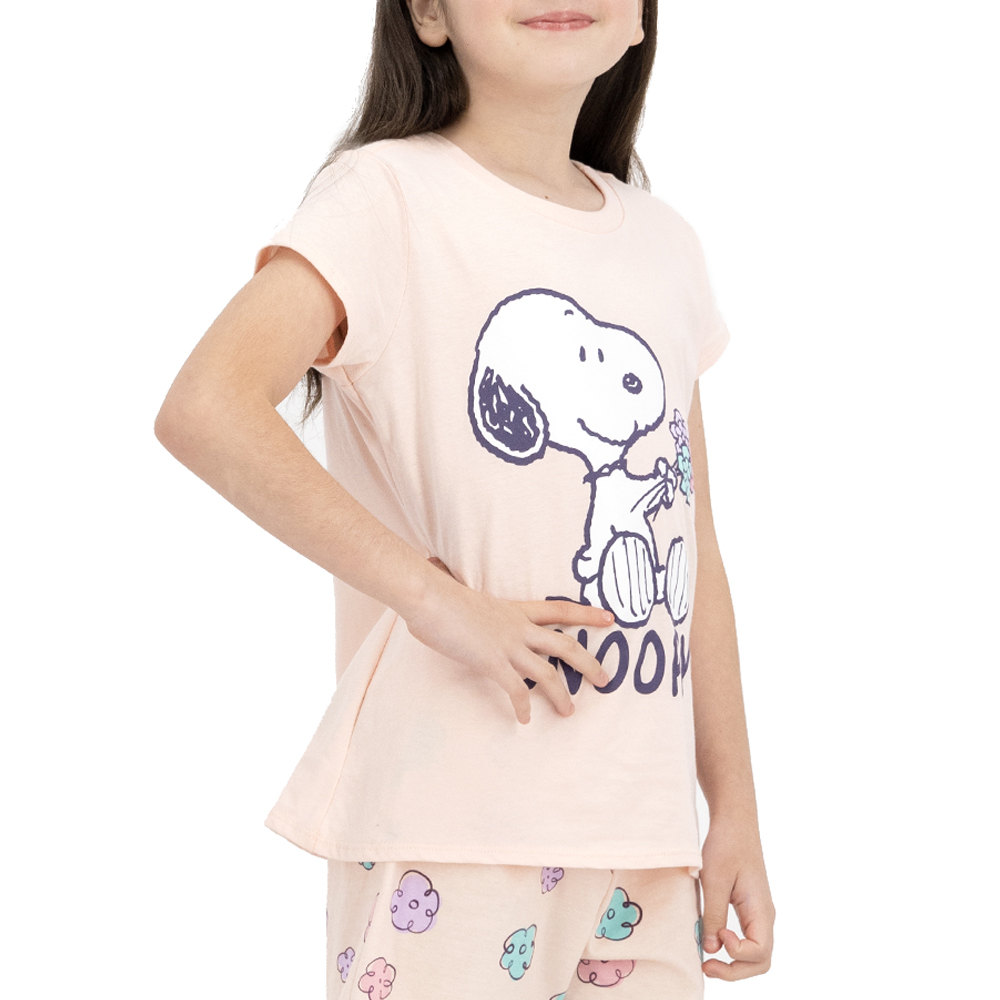 Pijama Playera Y Short Peanuts Niña Estampado Snoopy | DelSol