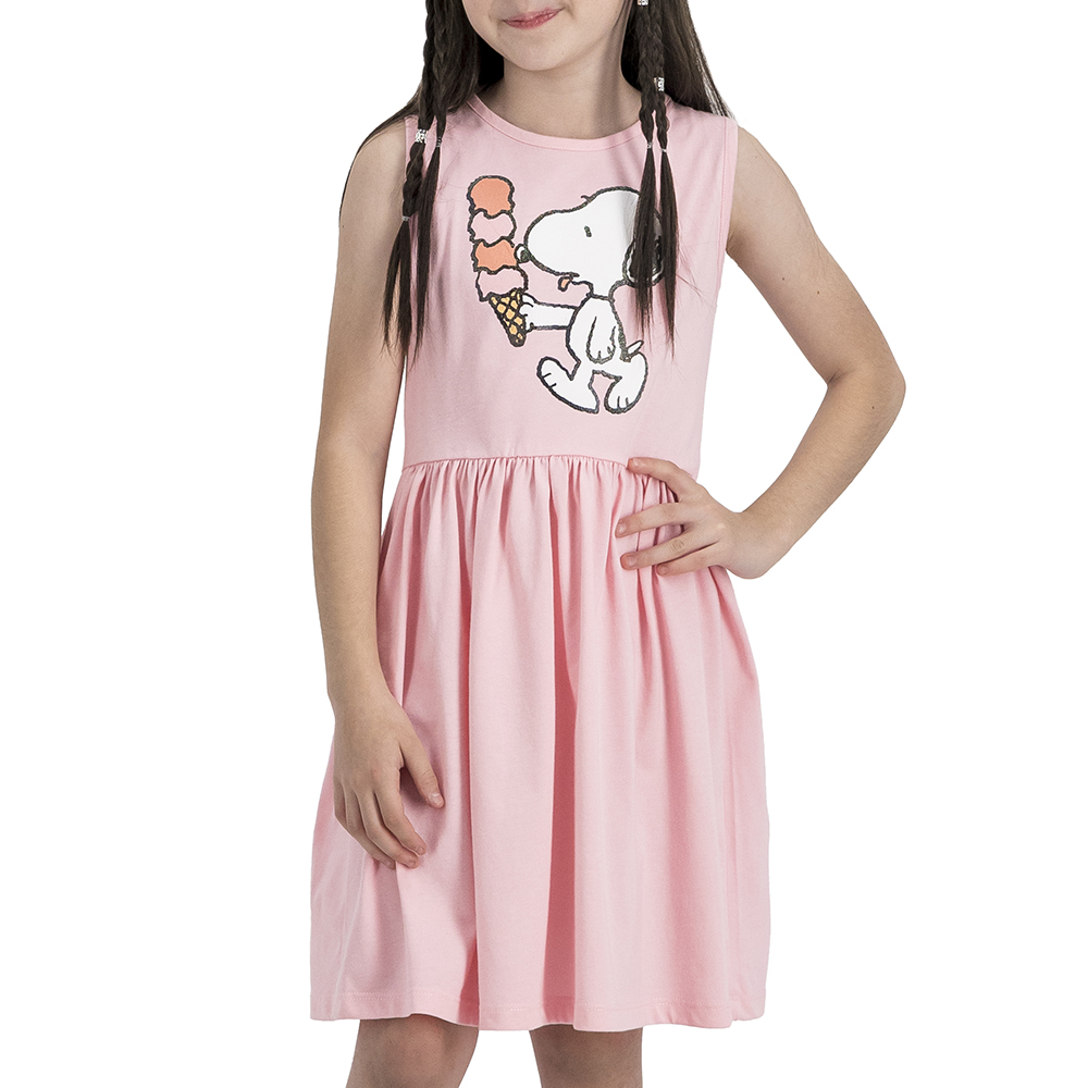 Vestido Peanuts Niña Diseño Snoopy Con Helado | DelSol
