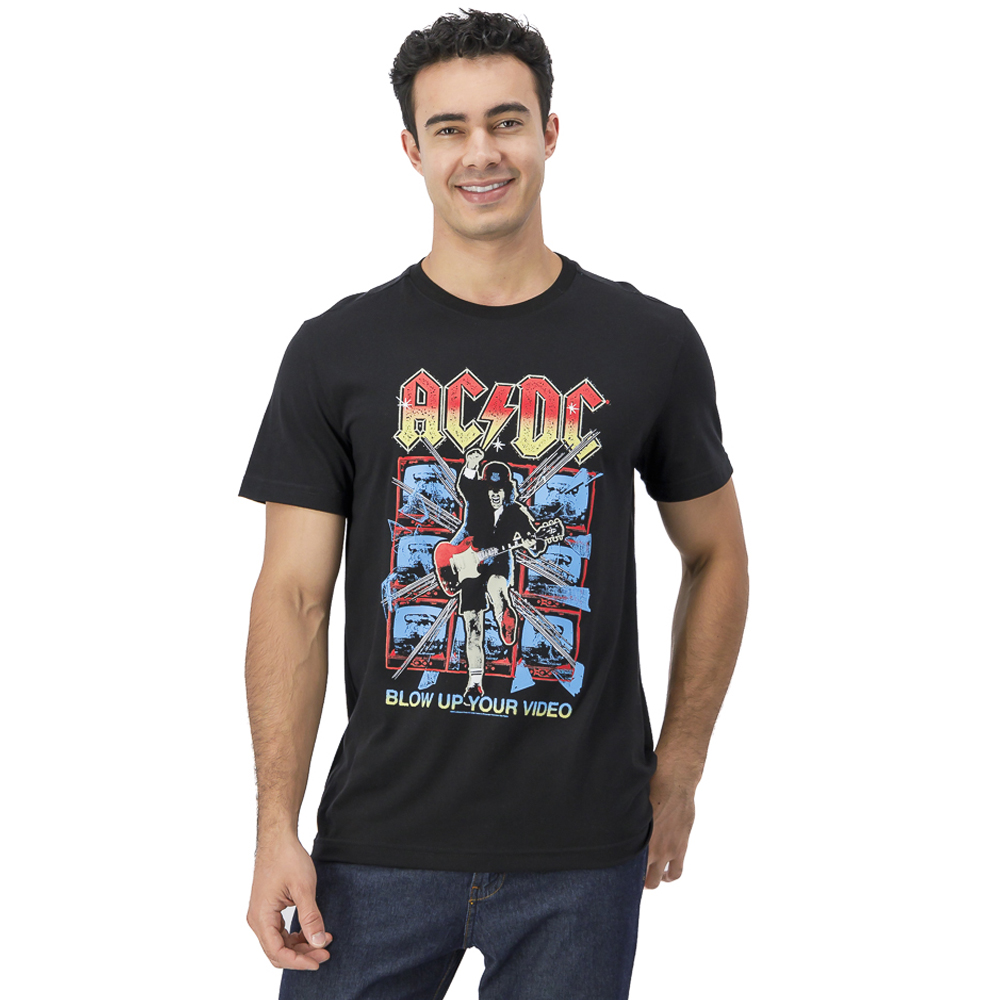 Playera AC/DC Hombre Estampado Frontal | DelSol