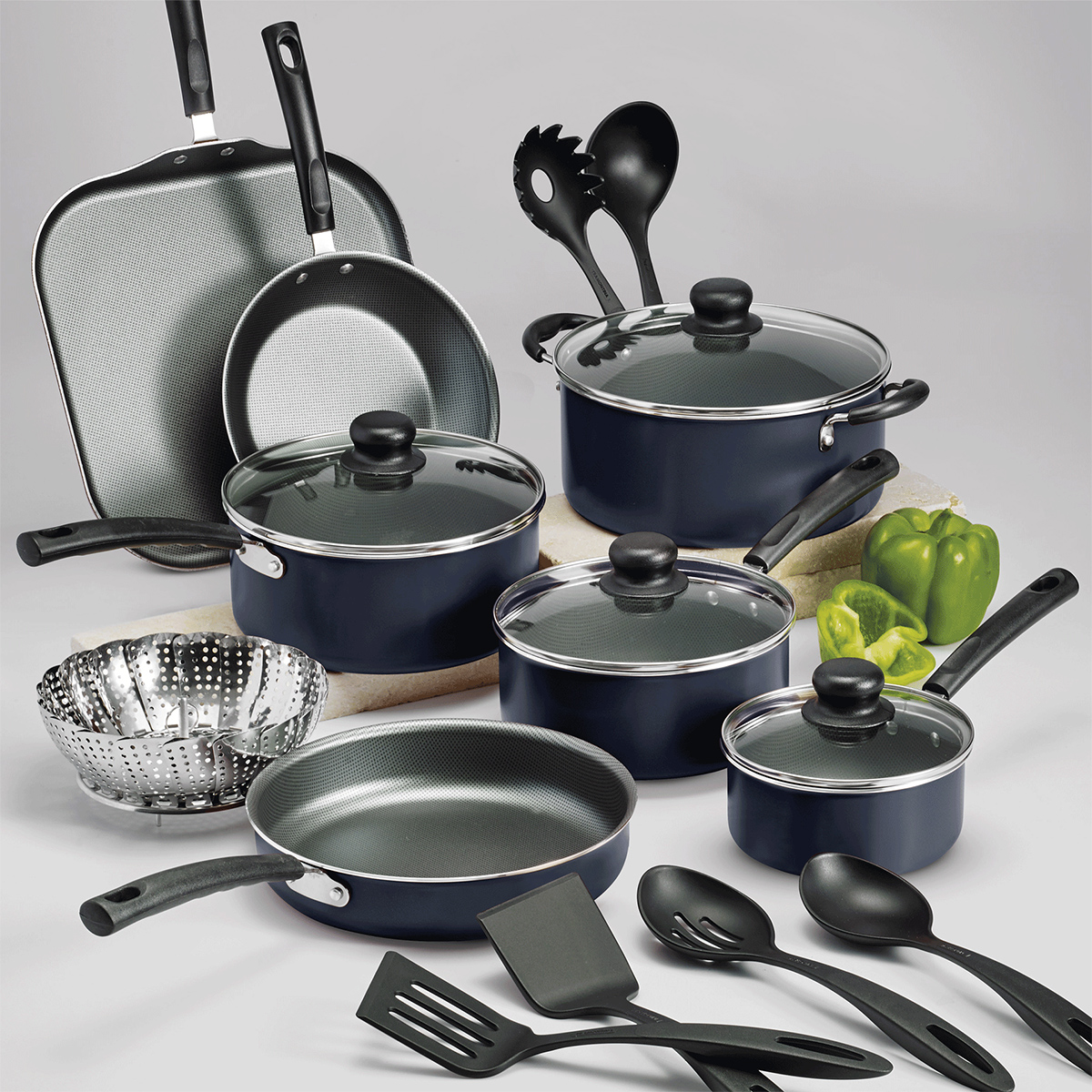 Batería de Cocina Tramontina Primaware 18 Piezas Azul | DelSol