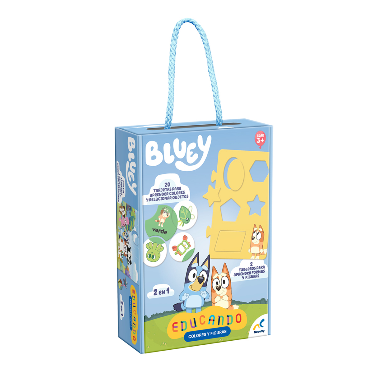 Set 2 en 1 Educando: Colores y Figuras Novelty Bluey | DelSol