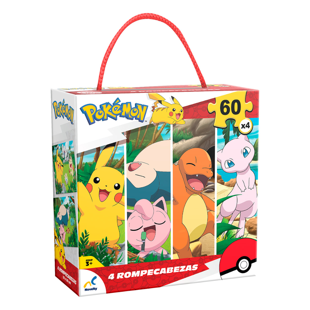 Rompecabezas 4 en 1 Novelty Pokémon 240 Piezas | DelSol