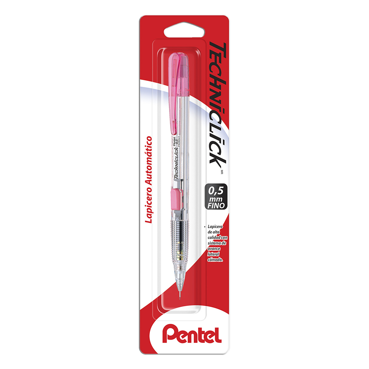 Lapicero Automático Pentel Techniclick Rosa | DelSol