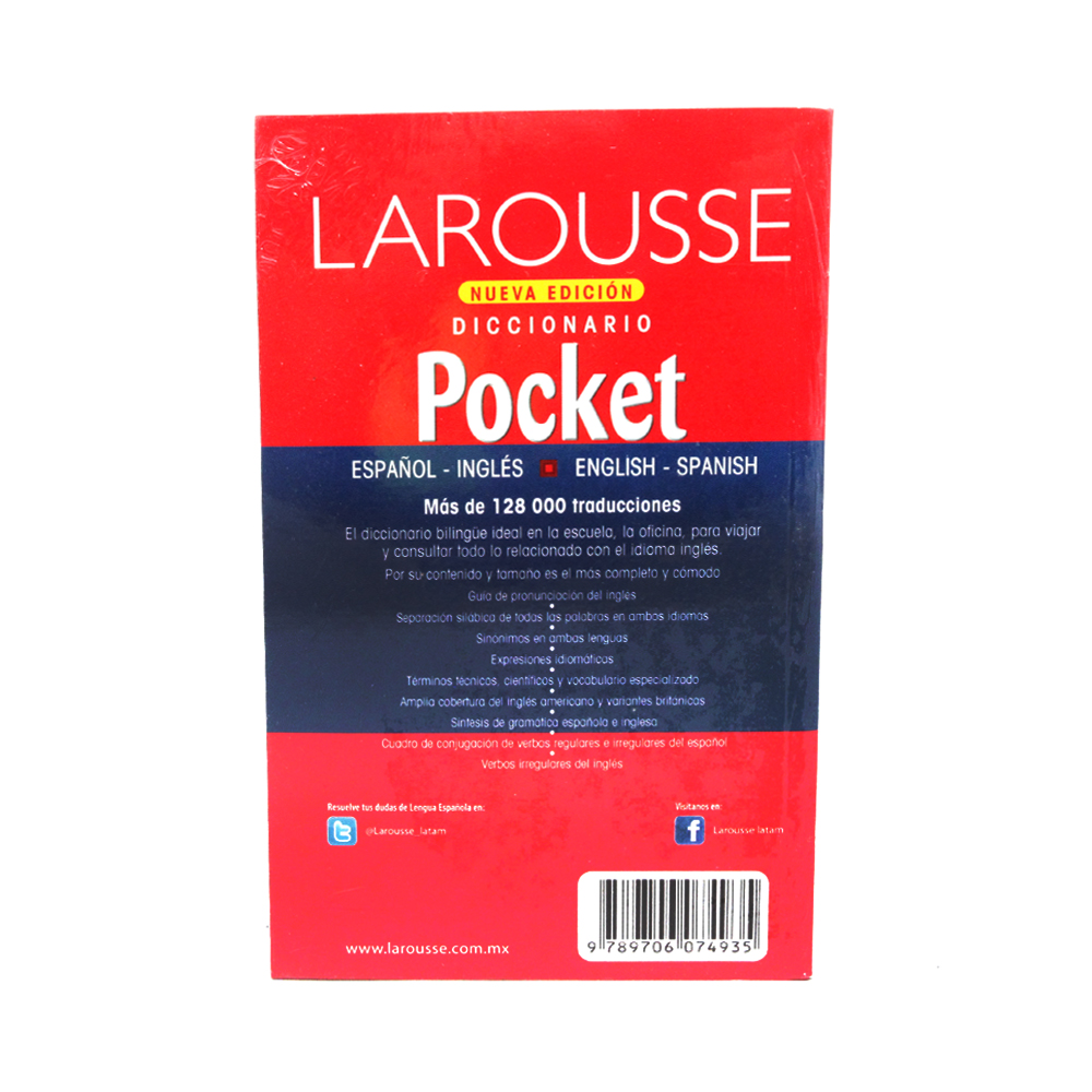 Diccionario Pocket Espanol Ingles Larousse Delsol