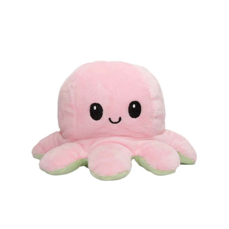 Pulpo Reversible Color Verde y Rosa 12 cm – DelSol