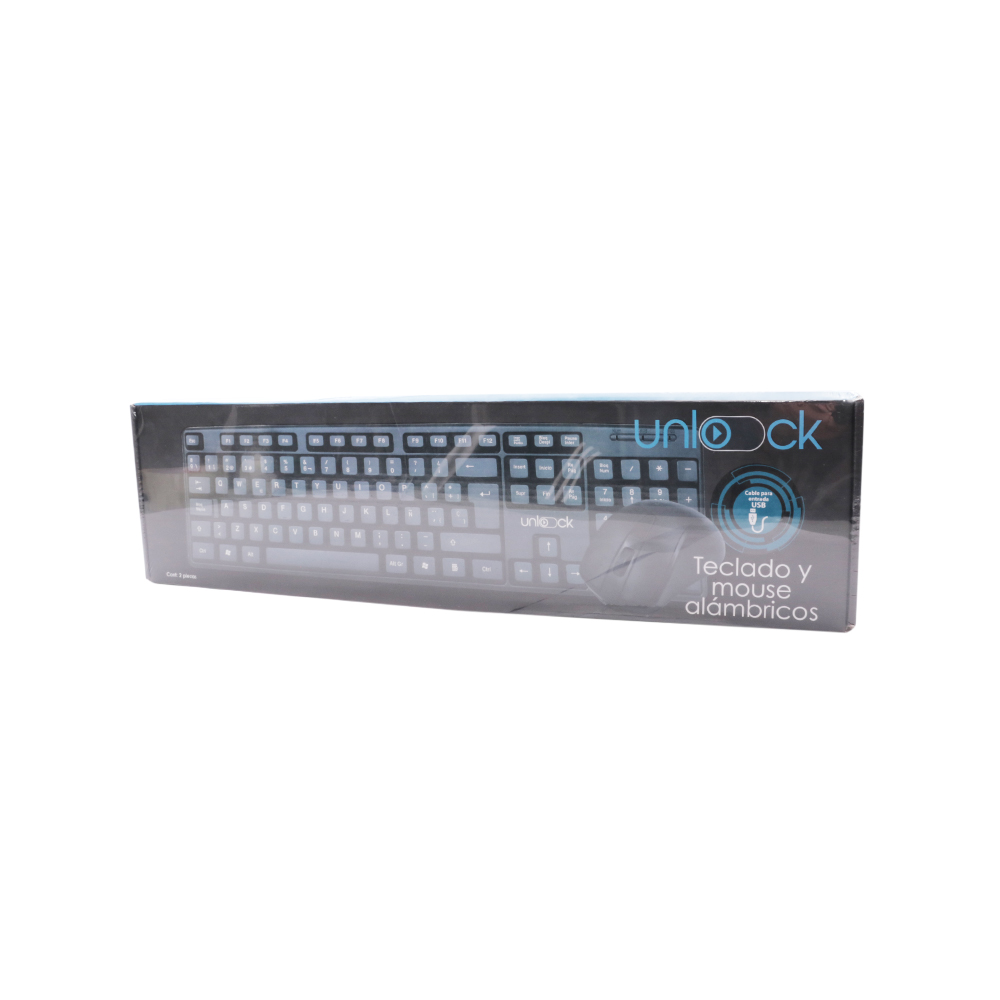 Combo Teclado Y Mouse Alambbricos Unlock DelSol