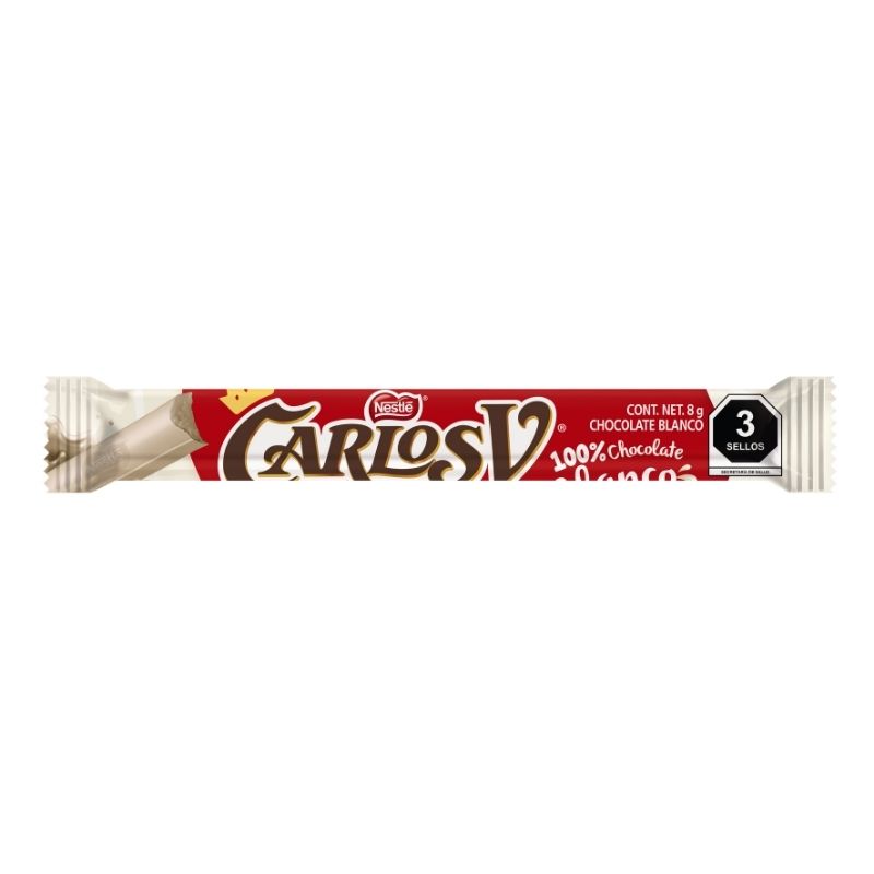 Chocolate Carlos V Stick Blanco 8 g DelSol