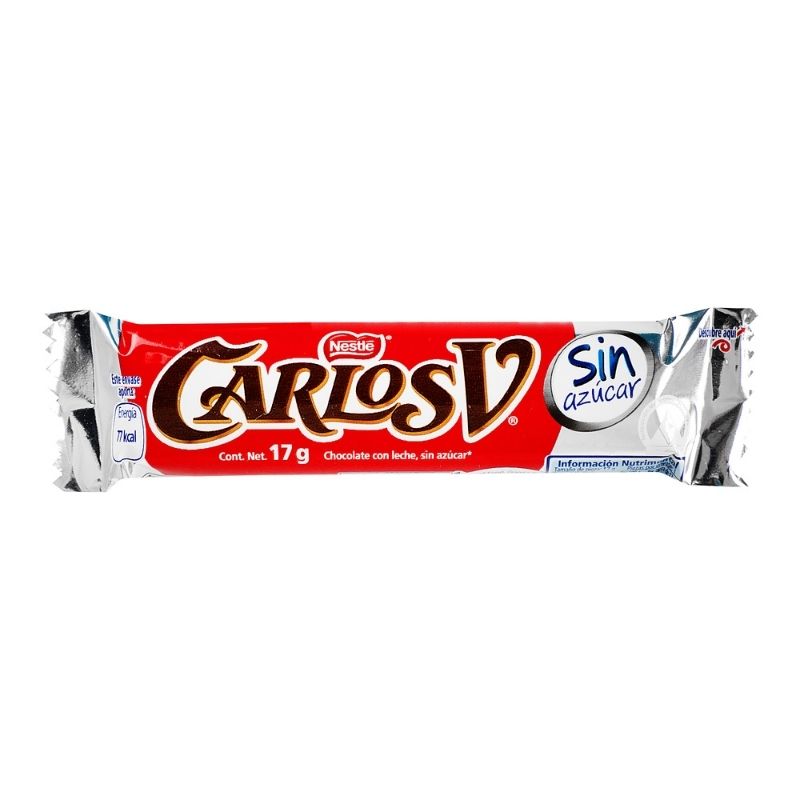 Chocolate Carlos V Sin Azúcar 17g DelSol
